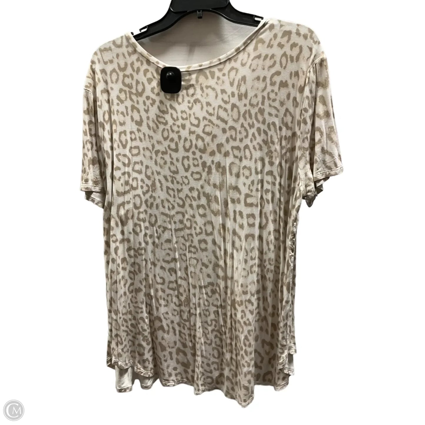 Top Short Sleeve By Grace & Lace In Animal Print, Size: Xl