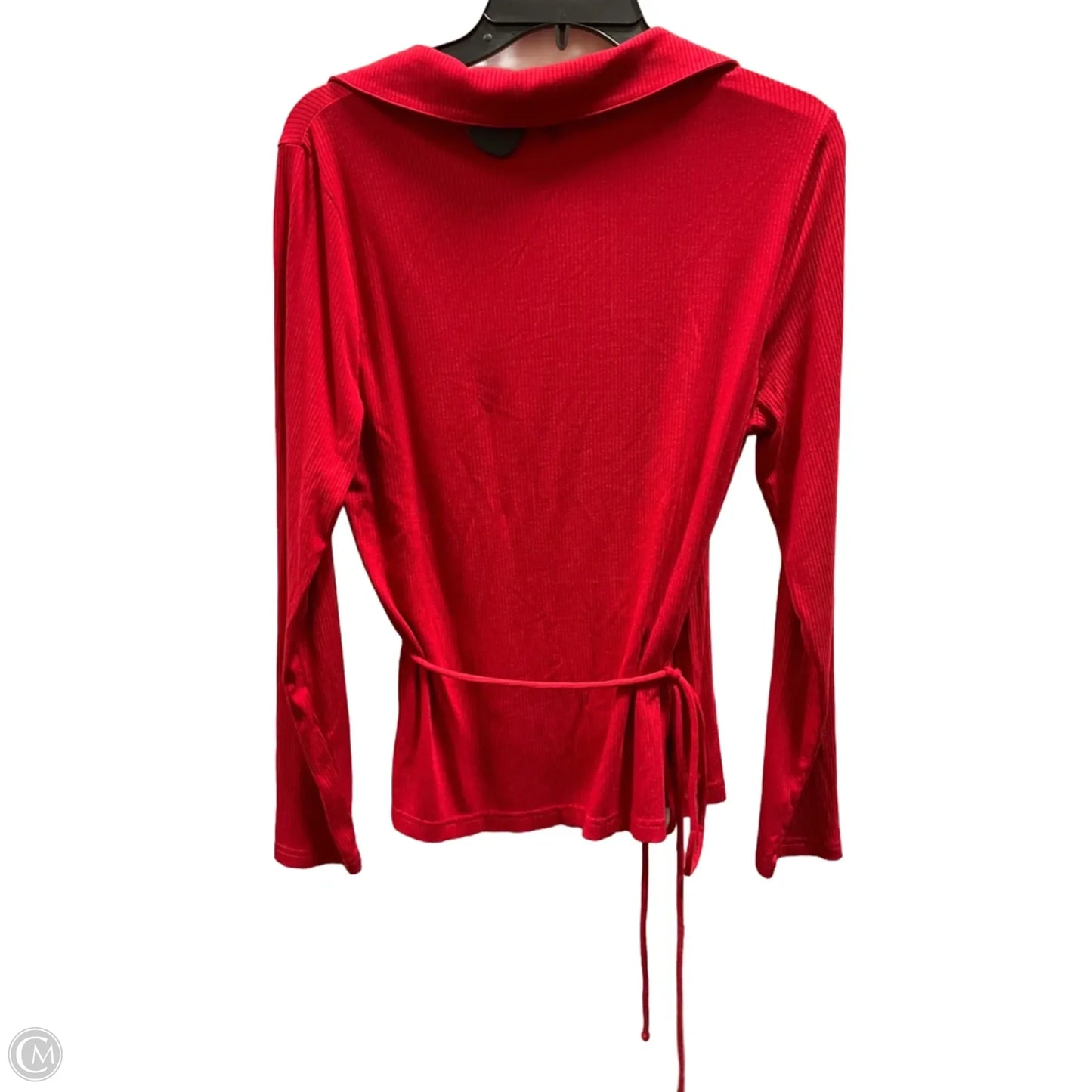 Top Long Sleeve By Banana Republic In Red, Size: L