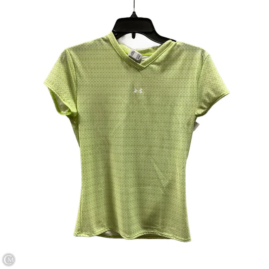 Athletic Top Short Sleeve By Under Armour In Green, Size: L