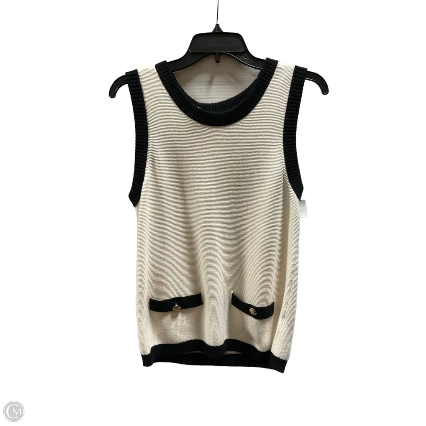 Top Sleeveless By Talbots In White, Size: S