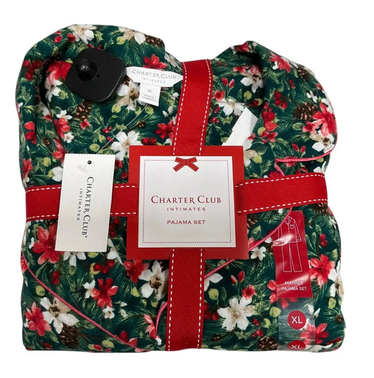 Pajamas 2pc By Charter Club In Floral Print, Size: Xlarge