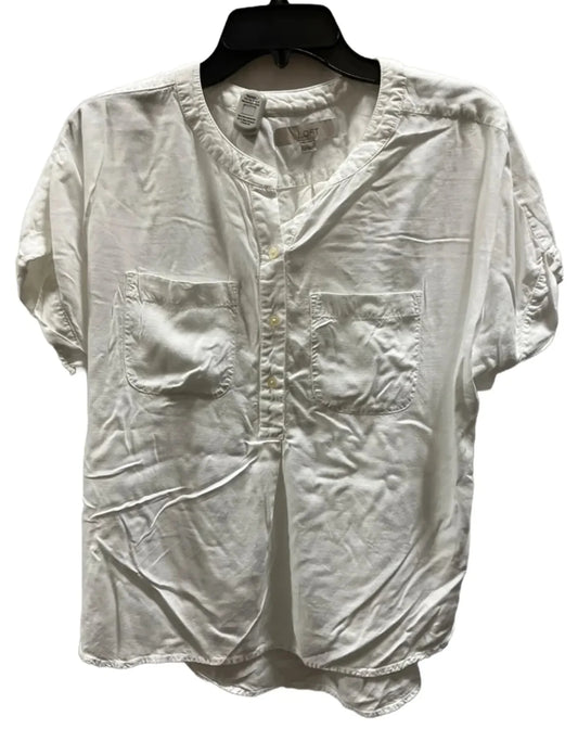 Top Short Sleeve By Loft In White, Size: Xs