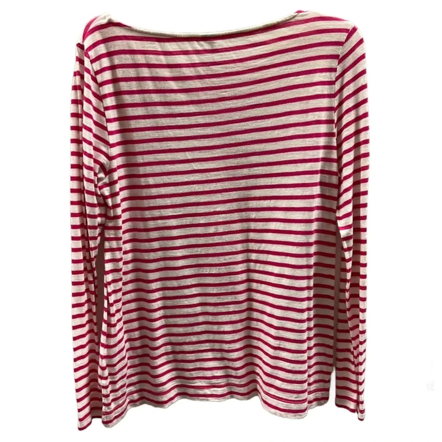 Top Long Sleeve By Banana Republic In Striped Pattern, Size: M
