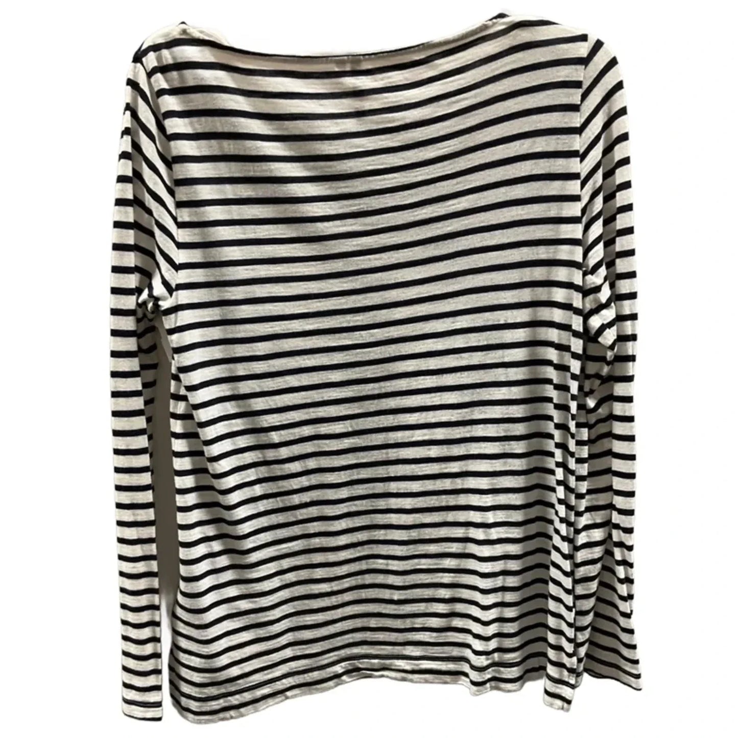 Top Long Sleeve By Banana Republic In Striped Pattern, Size: M