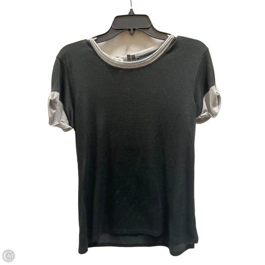 Top Short Sleeve By Vince In Black, Size: Xxs