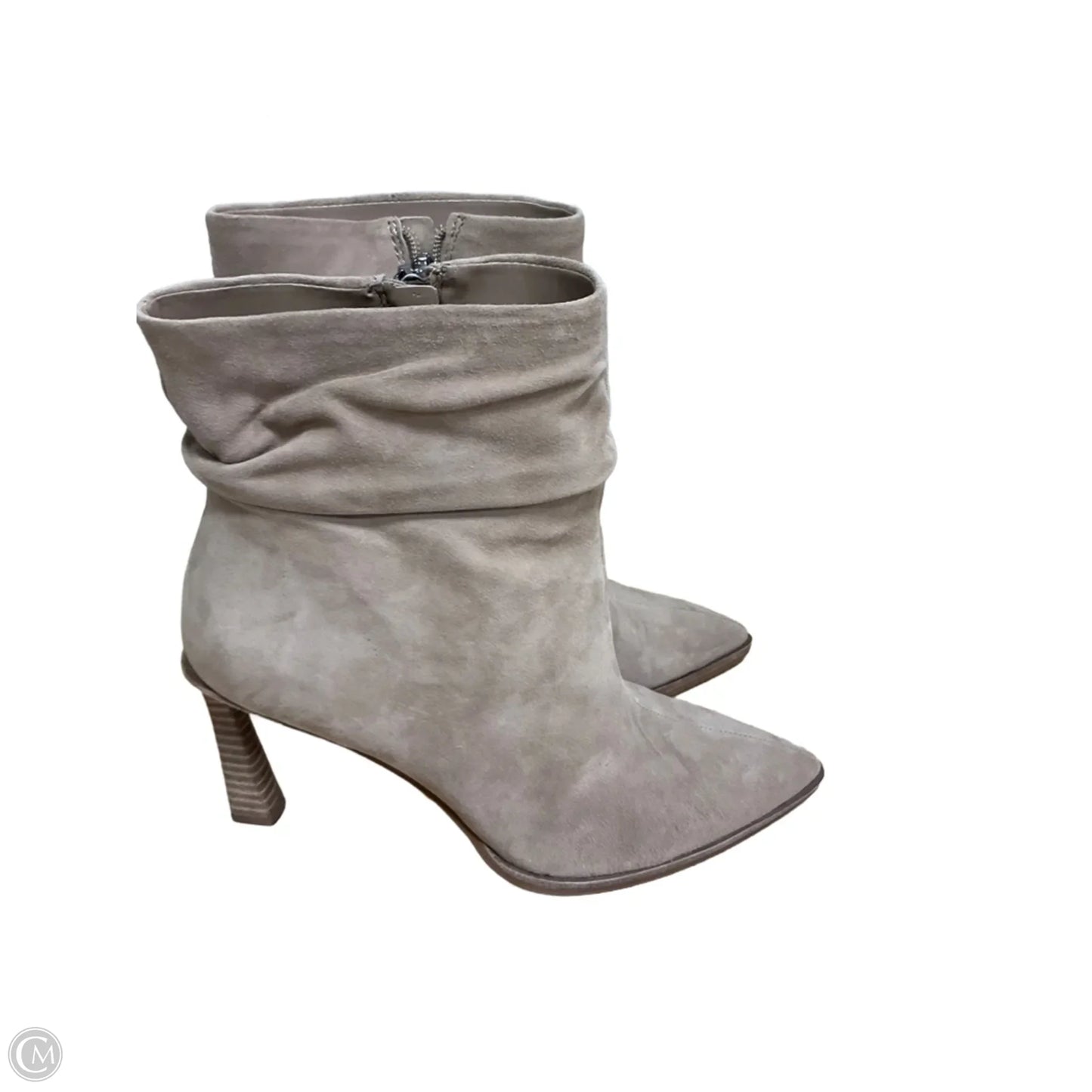 Boots Ankle Heels By Vince Camuto In Taupe, Size: 8