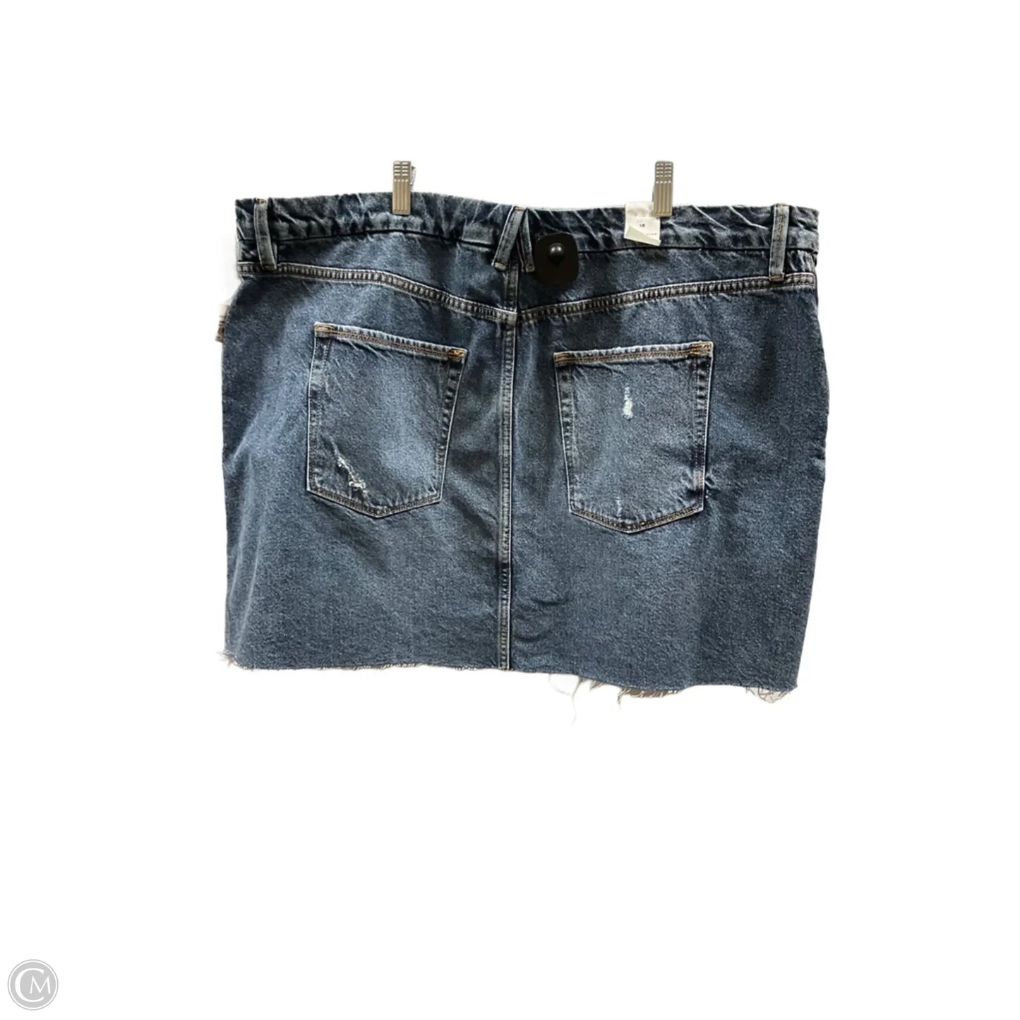 Skirt Mini & Short By Good American In Blue, Size: 18