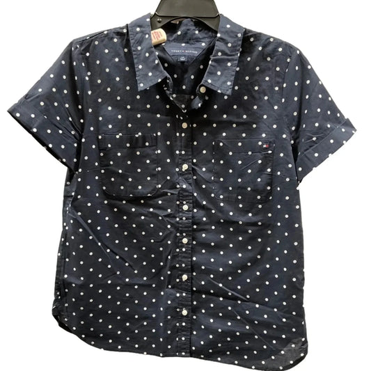 Top Short Sleeve By Tommy Hilfiger In Navy, Size: L