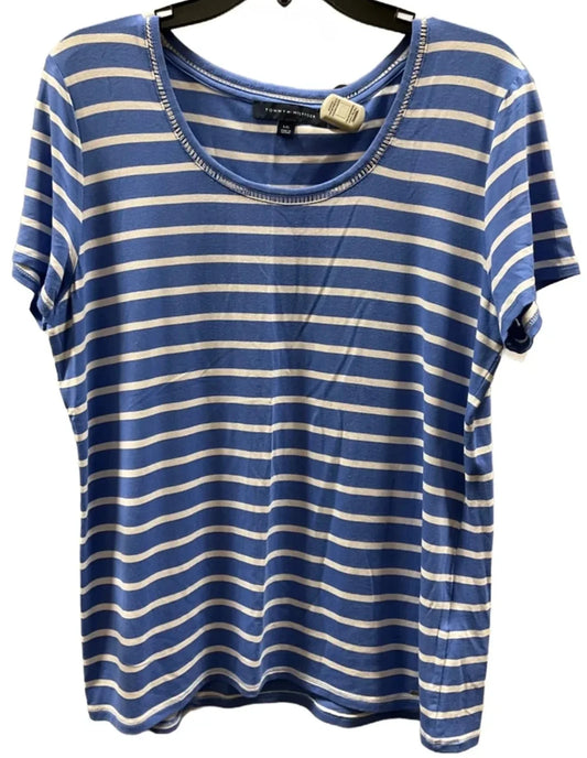 Top Short Sleeve By Tommy Hilfiger In Blue, Size: L