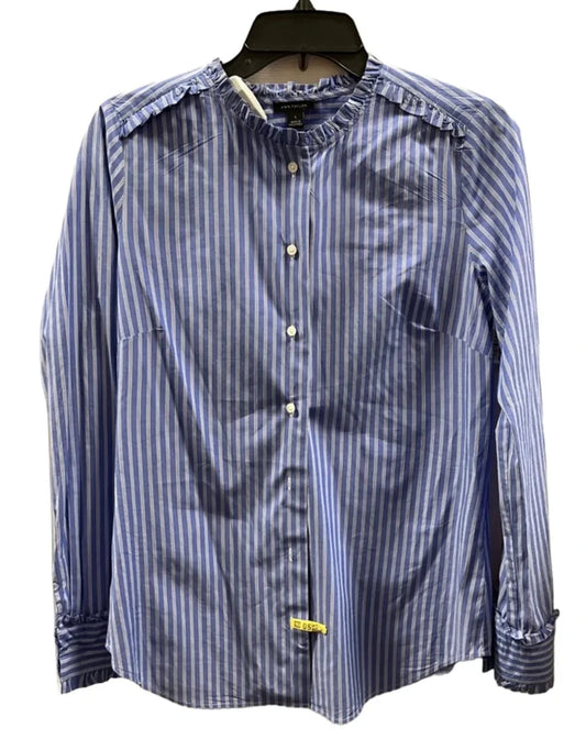 Top Long Sleeve By Ann Taylor In Blue, Size: S