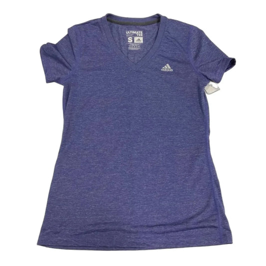 Athletic Top Short Sleeve By Adidas In Purple, Size: S