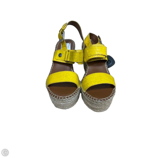 Sandals Heels Platform By Franco Sarto In Yellow, Size: 8.5
