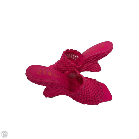 Sandals Heels Wedge By Gianni Bini In Pink, Size: 6.5