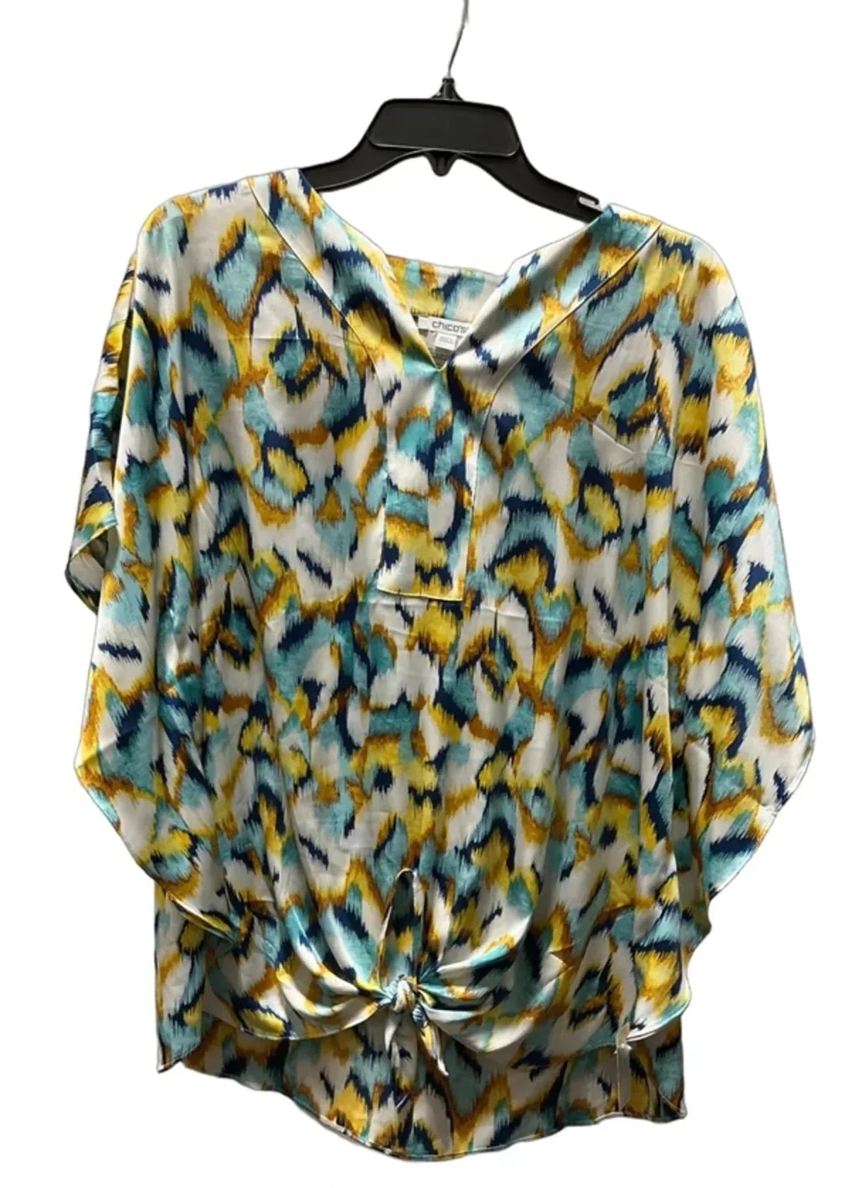 Top Short Sleeve By Chicos In Blue, Size: M