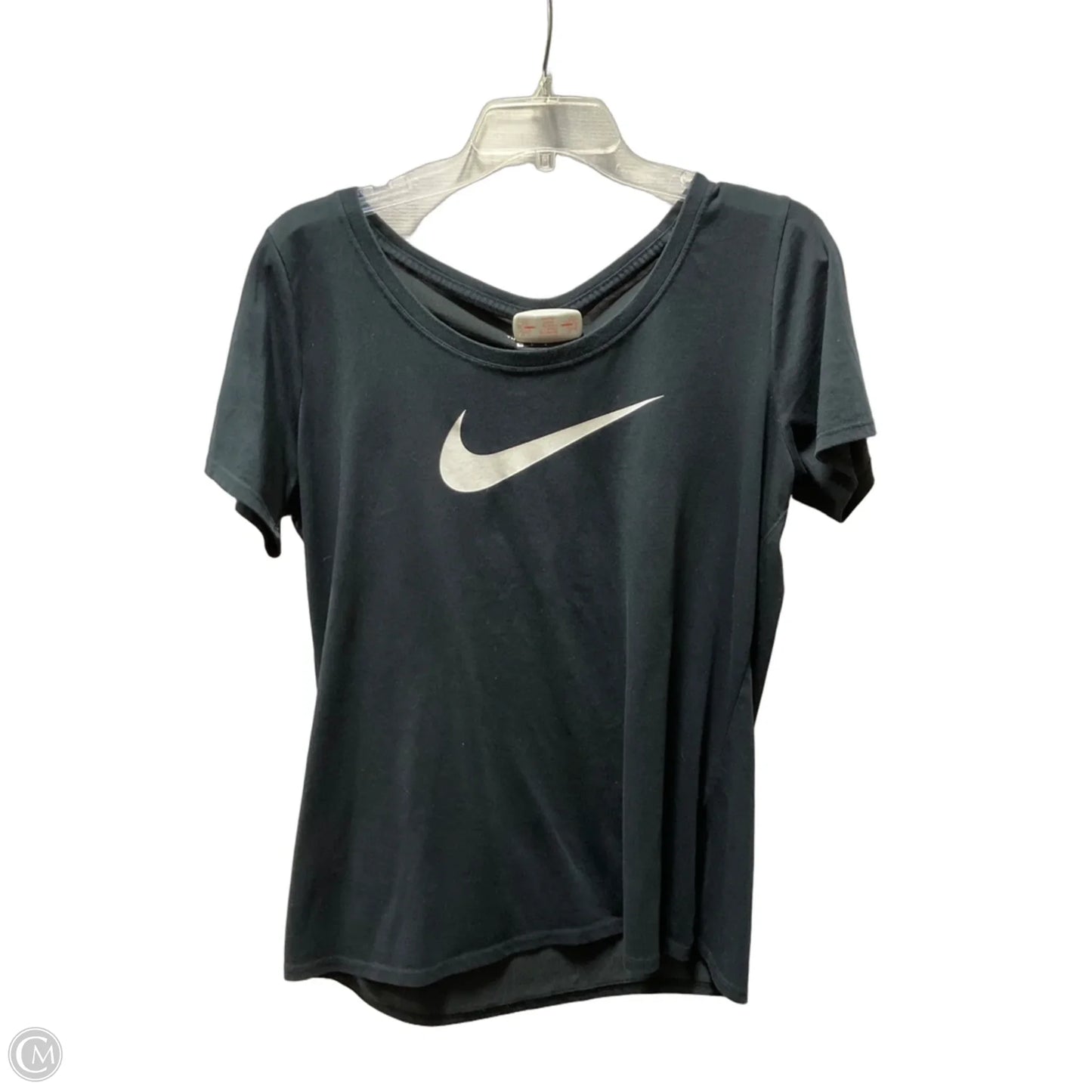 Athletic Top Short Sleeve By Nike In Black, Size: L
