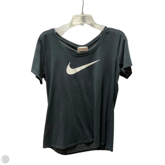 Athletic Top Short Sleeve By Nike In Black, Size: L