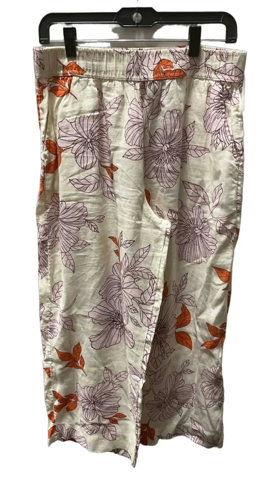 Pants Linen By Rachel Roy In Floral Print, Size: L