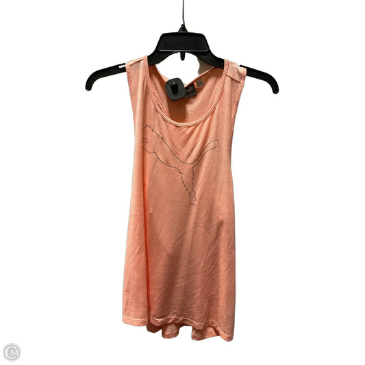 Athletic Tank Top By Puma In Orange, Size: M