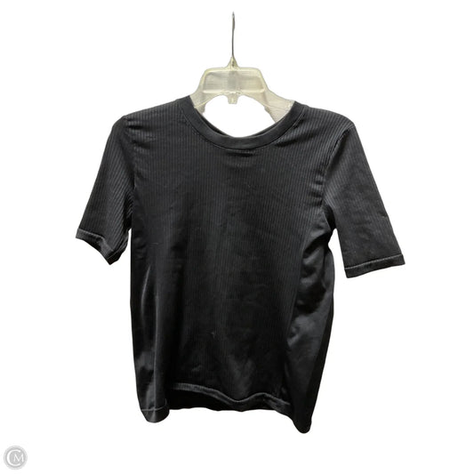 Athletic Top Short Sleeve By Athleta In Black, Size: M