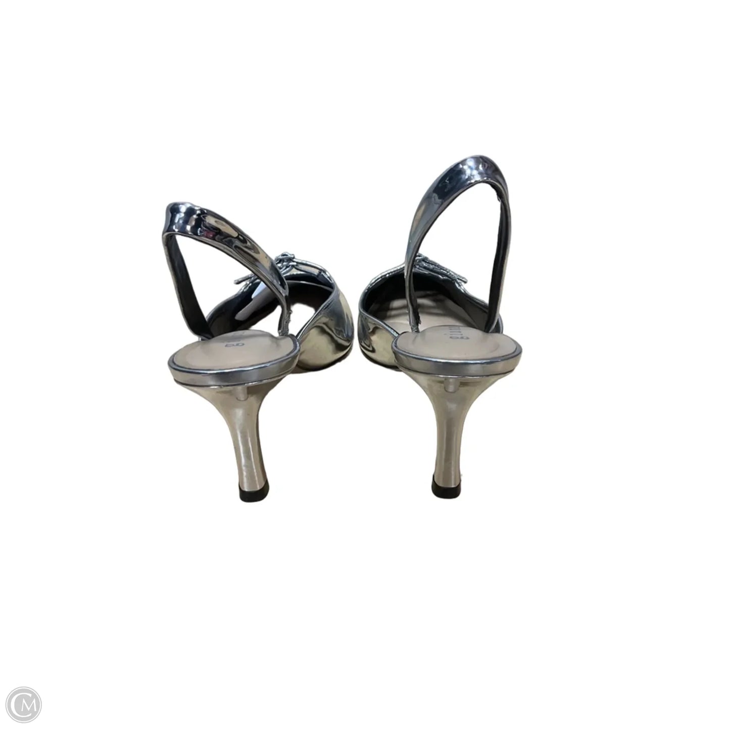 Shoes Heels Kitten By Gianni Bini In Silver, Size: 10