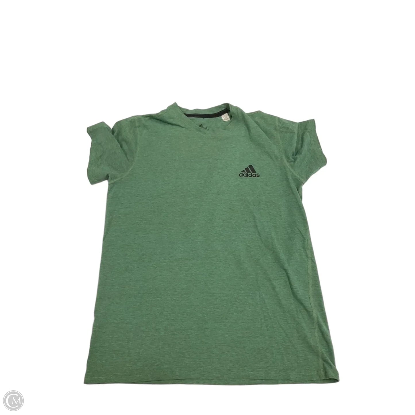 Athletic Top Short Sleeve By Adidas In Green, Size: M