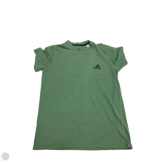 Athletic Top Short Sleeve By Adidas In Green, Size: M