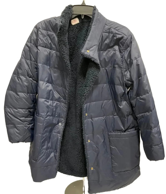 Jacket Puffer & Quilted By J. Jill In Navy, Size: S