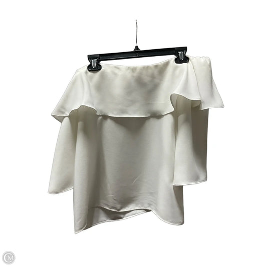 Top Short Sleeve By Banana Republic In White, Size: S