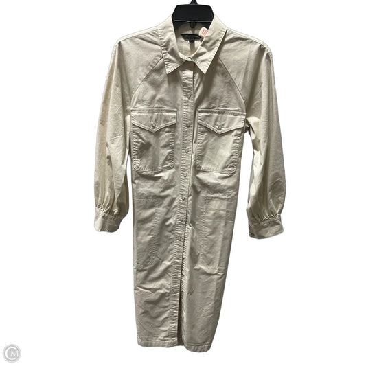 Dress Casual Midi By Banana Republic In Cream, Size: S