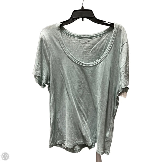 Top Short Sleeve Basic By J. Crew In Blue, Size: Xxl