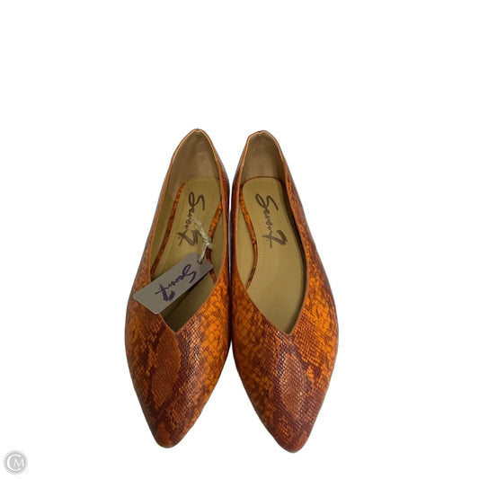 Shoes Flats By Seven 7 In Orange, Size: 9