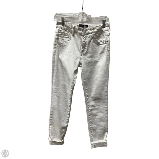 Jeans Skinny By Kut In White, Size: 0