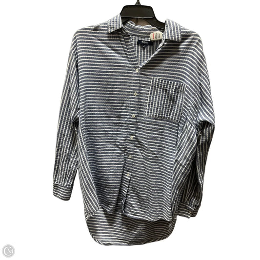 Blouse Long Sleeve By Madewell In Blue, Size: S
