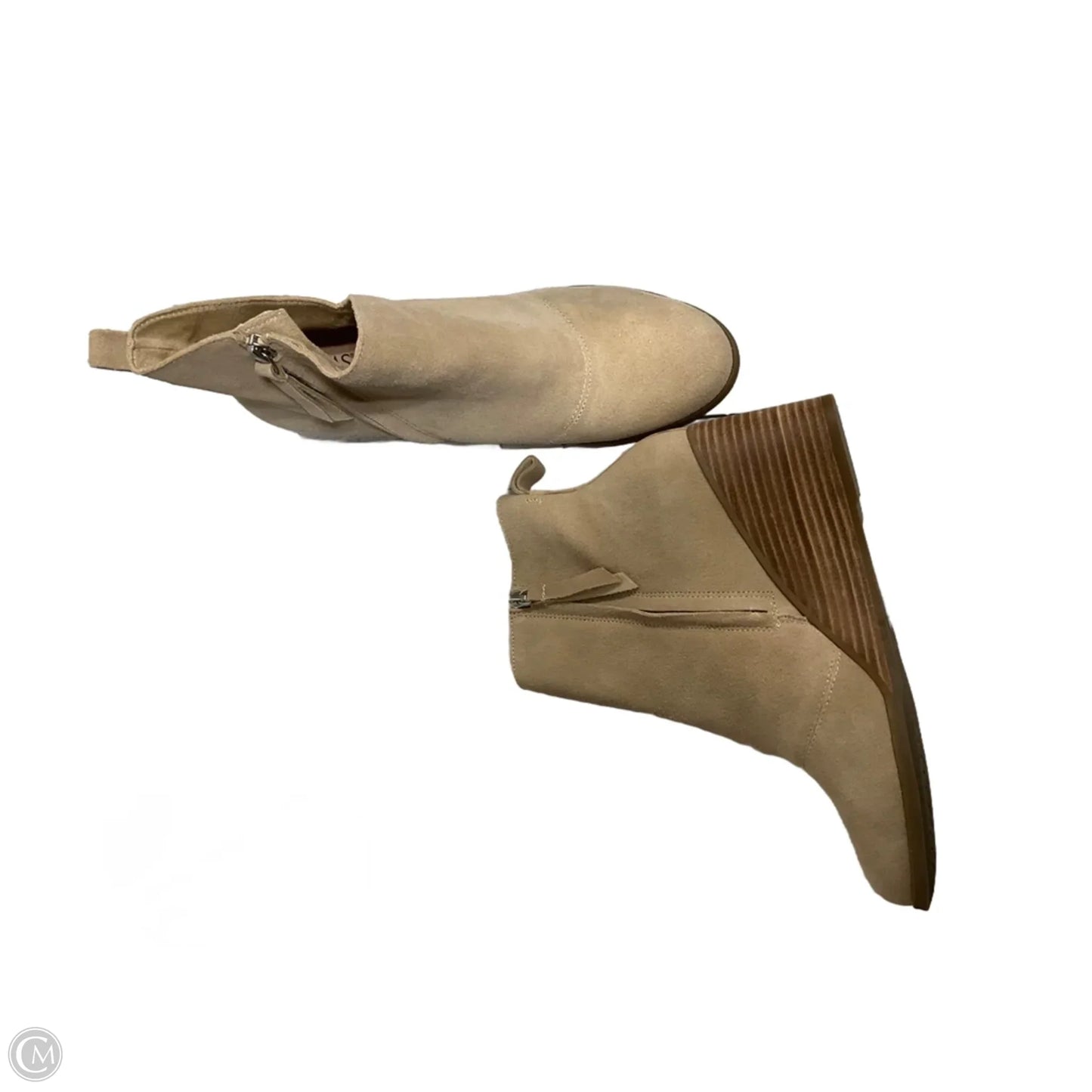 Boots Ankle Heels By Toms In Cream, Size: 11