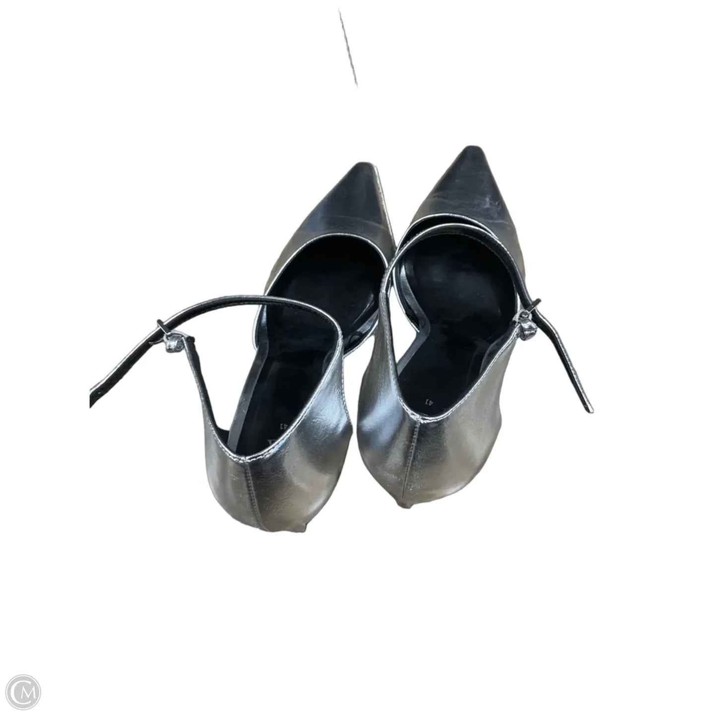 Shoes Heels Kitten By Zara In Silver, Size: 10