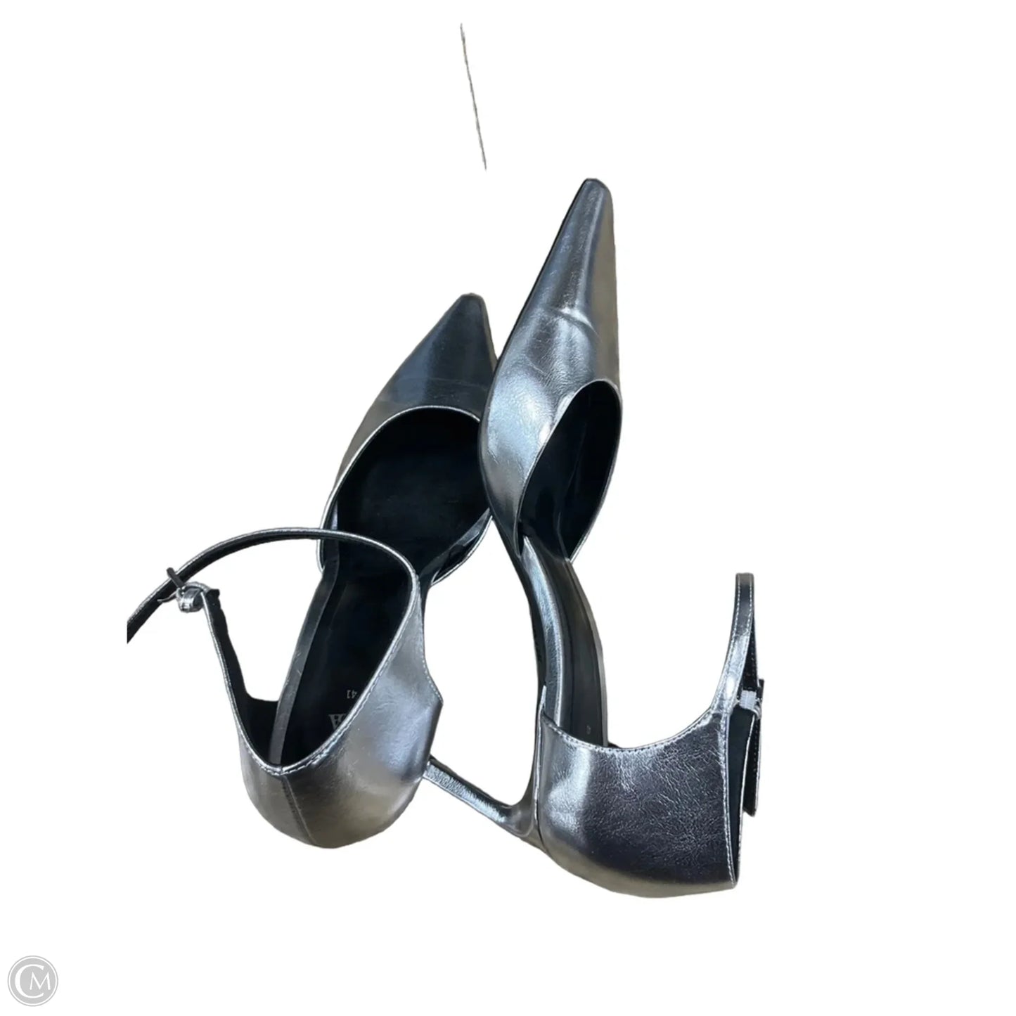 Shoes Heels Kitten By Zara In Silver, Size: 10