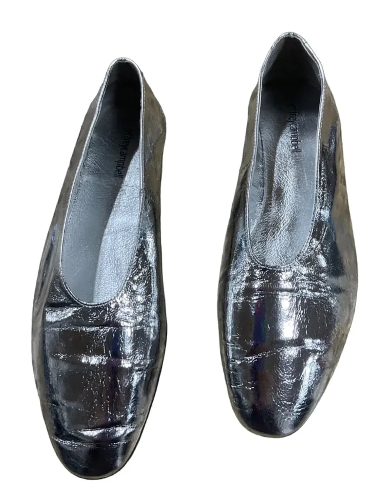 Shoes Flats By Jeffrey Campbell In Silver, Size: 10