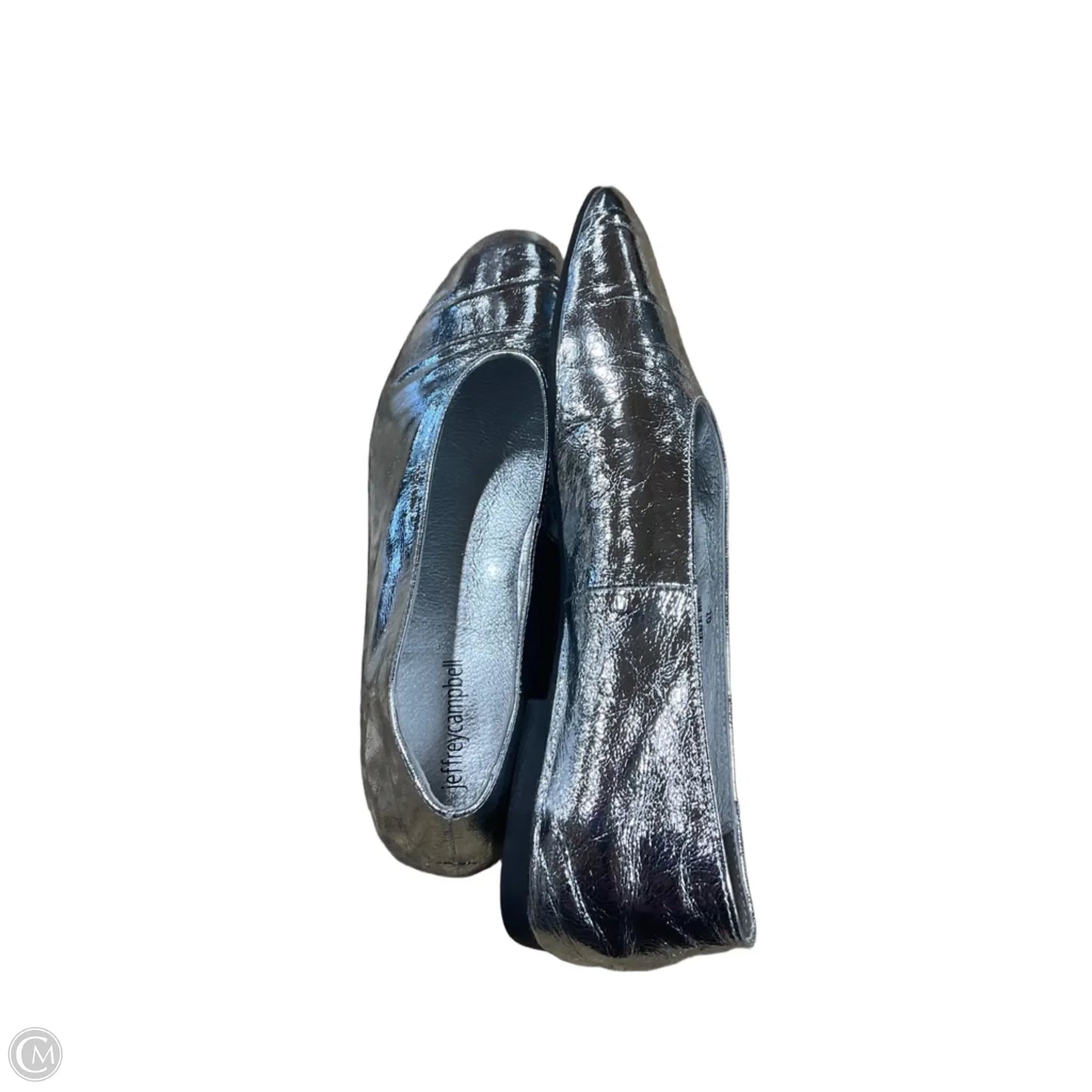 Shoes Flats By Jeffrey Campbell In Silver, Size: 10