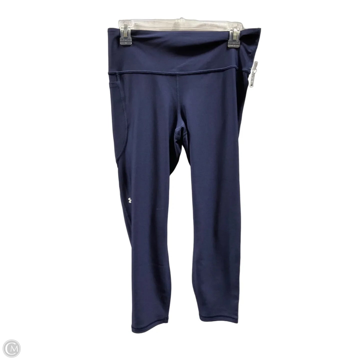 Athletic Leggings By Under Armour In Navy, Size: L
