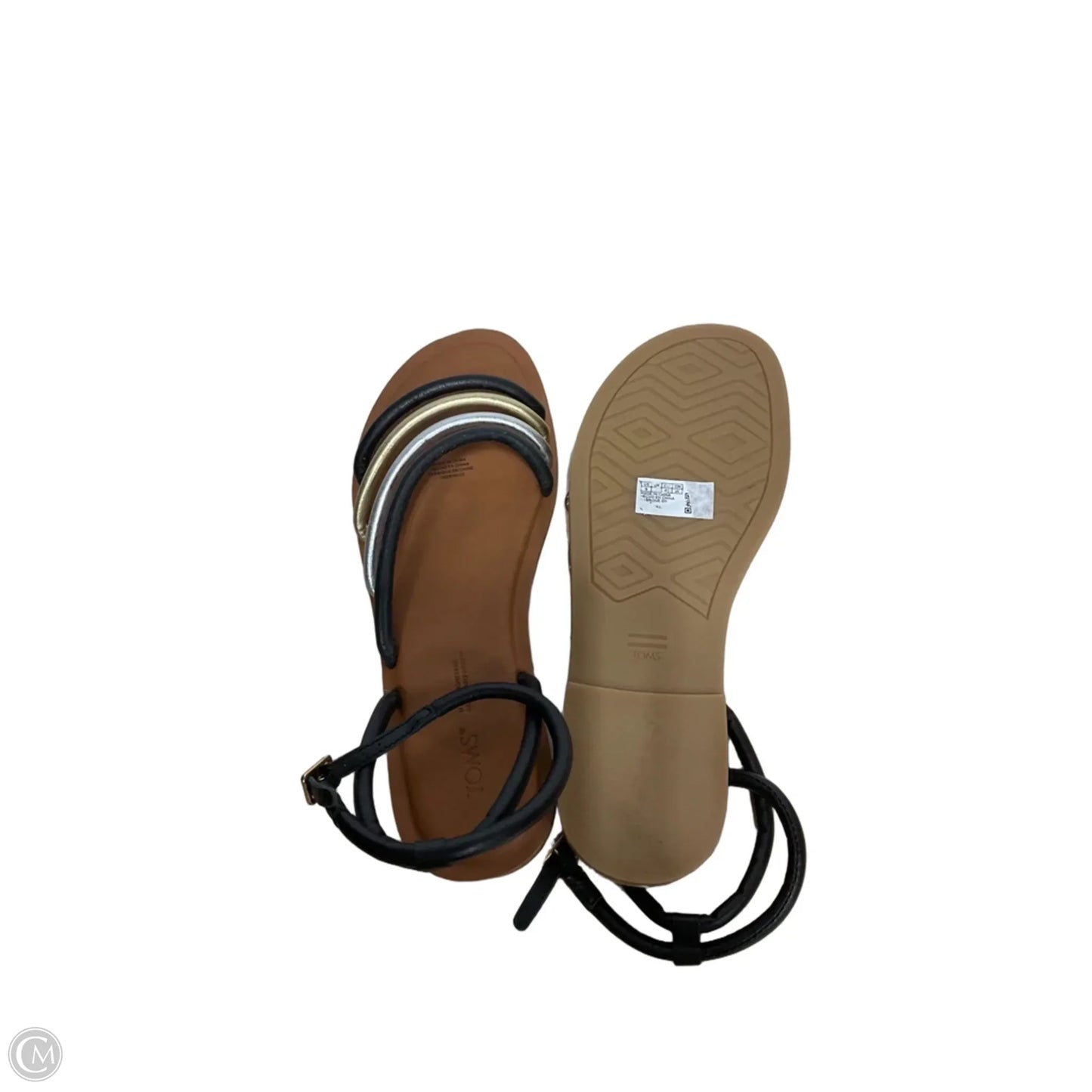 Sandals Flats By Toms In Black, Size: 9