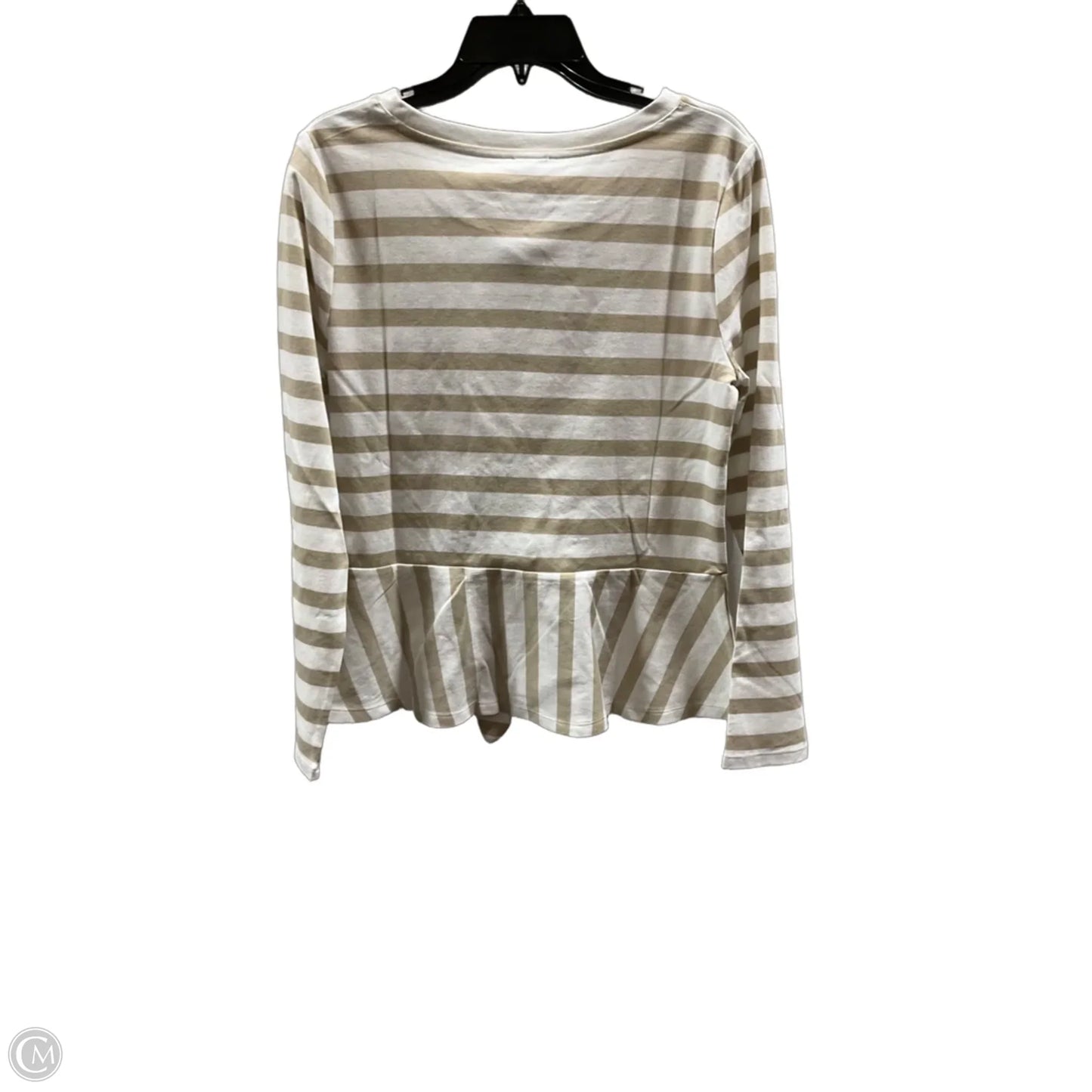 Top Long Sleeve By Talbots In Striped Pattern, Size: M