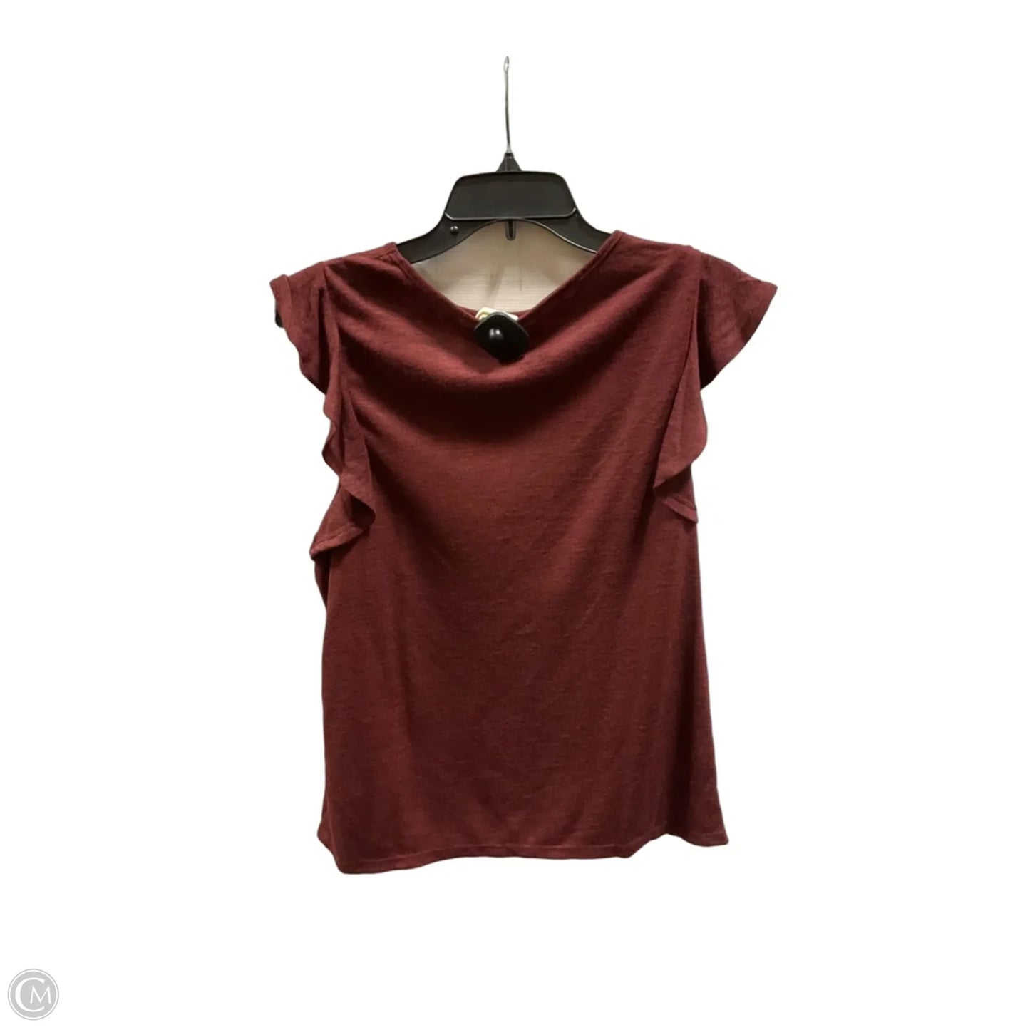 Top Short Sleeve By A New Day In Maroon, Size: M