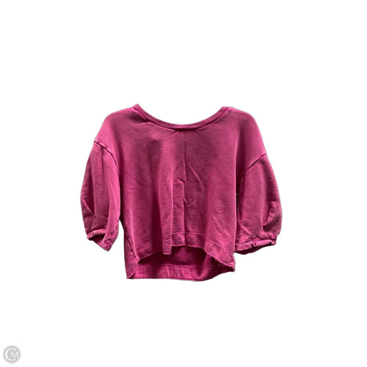 Top Short Sleeve By Anthropologie In Pink, Size: Xsp
