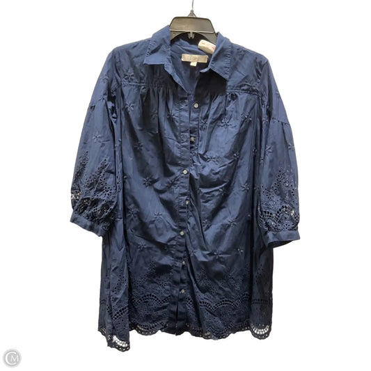 Dress Casual Short By Loft In Blue, Size: M