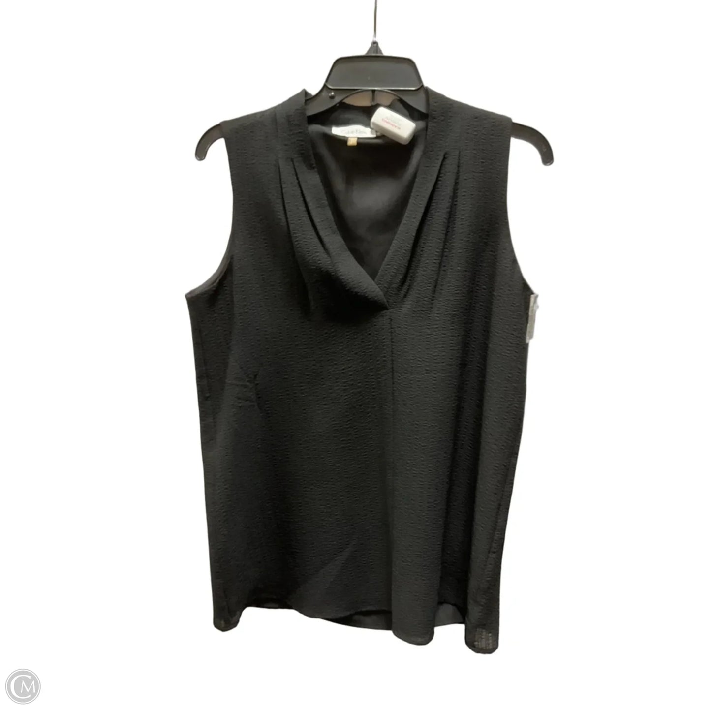 Top Sleeveless By Calvin Klein In Black, Size: S