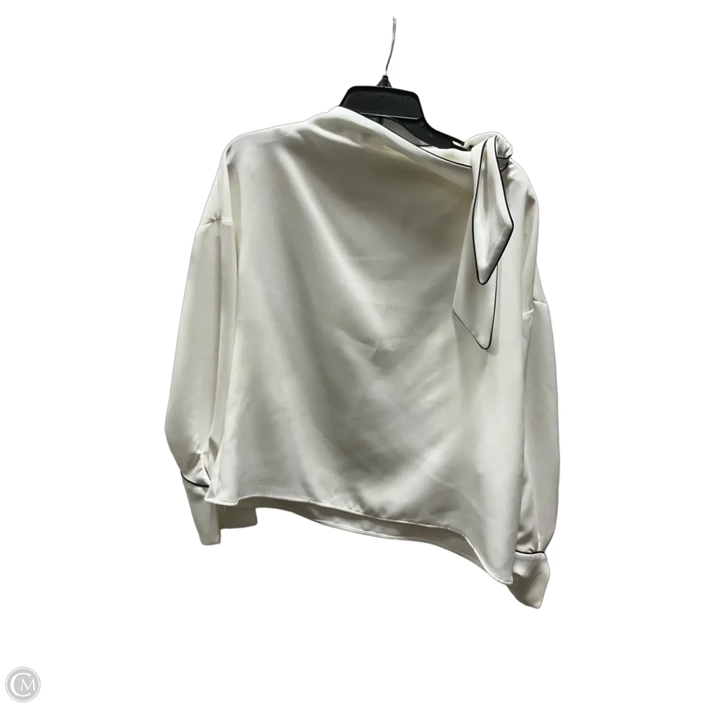 Top Long Sleeve By Zara In White, Size: L