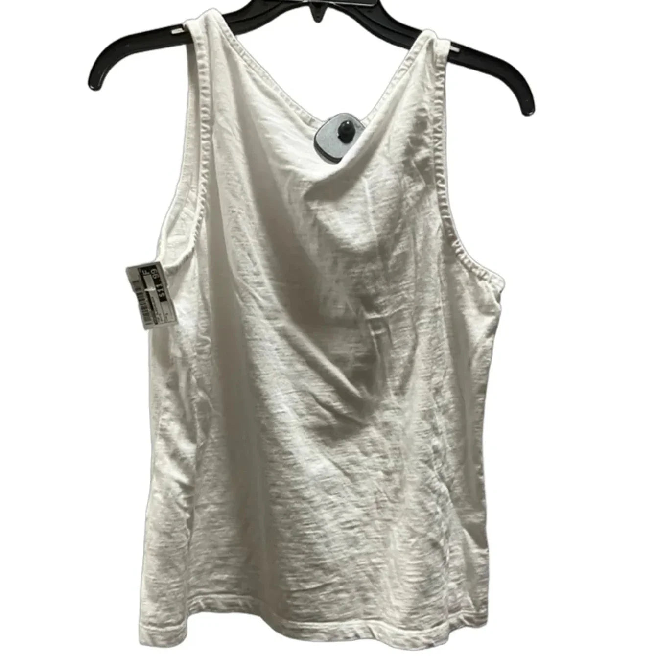 Top Sleeveless By Chicos In White, Size: L