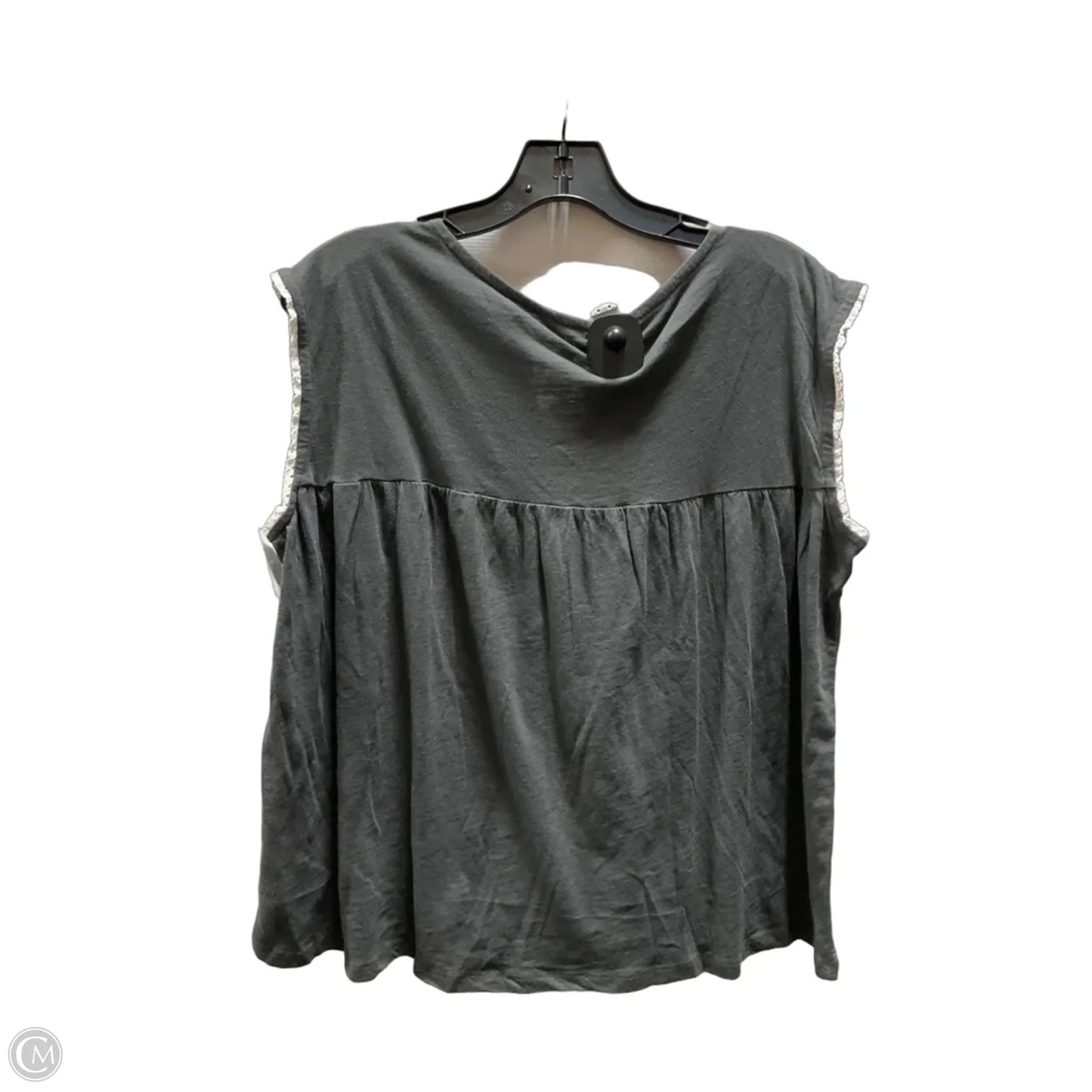 Top Sleeveless By Lucky Brand In Grey, Size: L