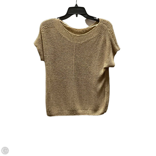 Top Short Sleeve By Cable And Gauge In Tan, Size: S