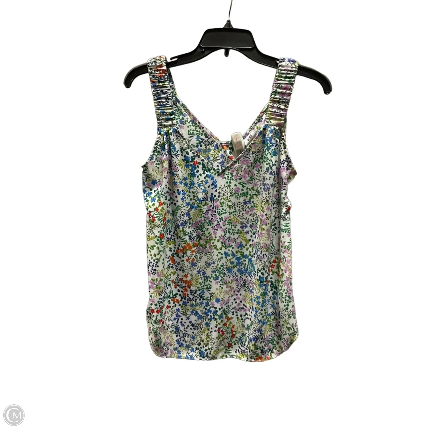 Top Sleeveless By Cabi In Floral Print, Size: Xs